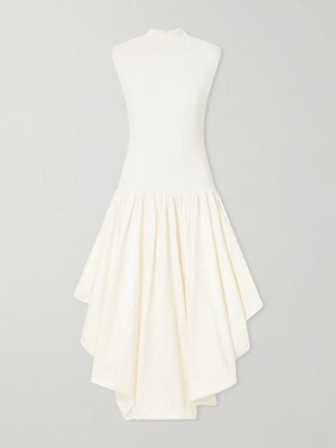 Aje. Venetia satin midi dress Cream