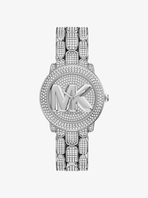 MICHAEL KORS Pavé Phoebe Silver-Tone Watch