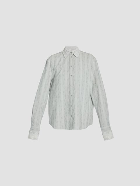 Erdem DITSY COTTON STRIPE LONG SLEEVE SHIRT