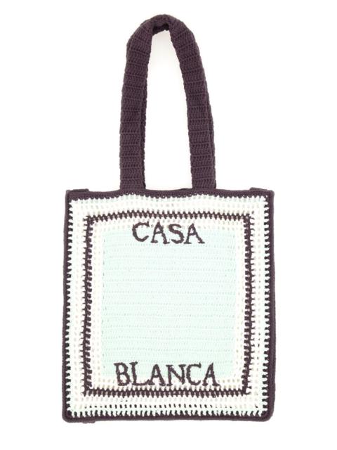 CROCHET BAG WITH LOGO
