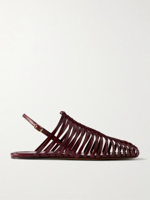 Dries Van Noten Leather Braided Ballet Flats