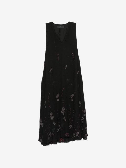 Marc Le Bihan floral-embroidered V-neck maxi dress