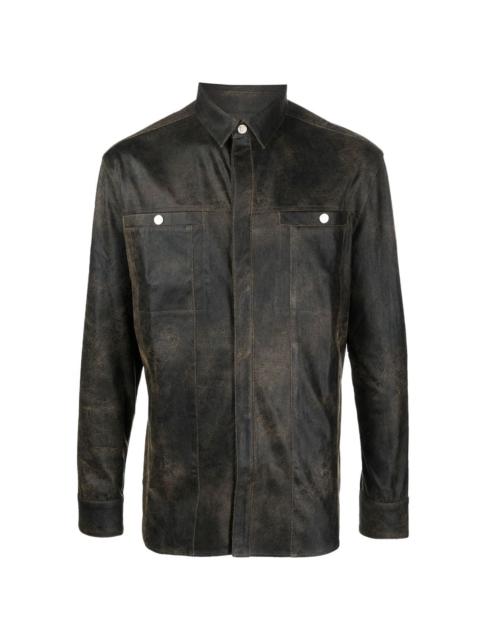 MISBHV long-sleeve faux-leather shirt