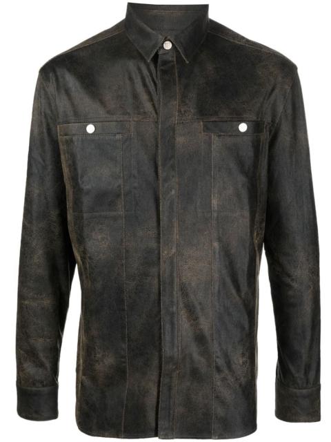 MISBHV long-sleeve faux-leather shirt
