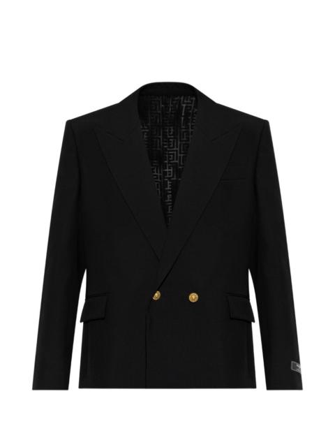 Balmain lion-button double-breasted jacket