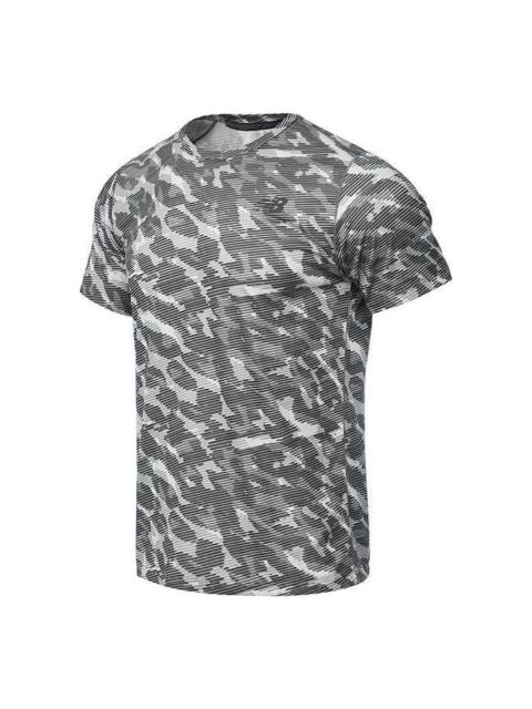 New Balance New Balance Tenacity Heather Tech Printed T-Shirt 'Black' AMT21097-BK