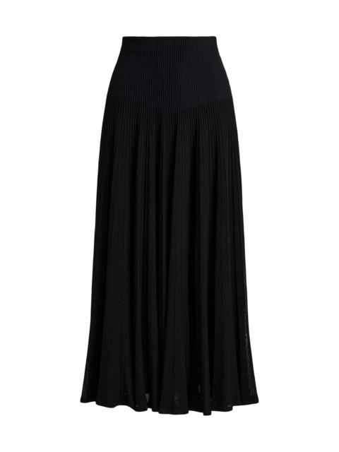 Ralph Lauren Women's Celia Matte Ottoman Knit Midi-Skirt - Black