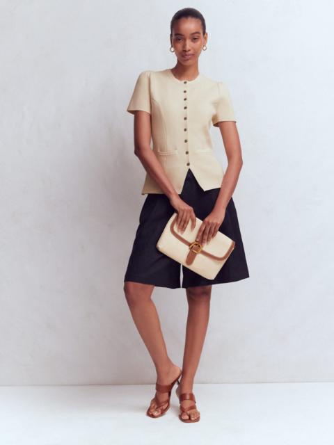 BODEN Short Sleeve Knitted Jacket-Ivory