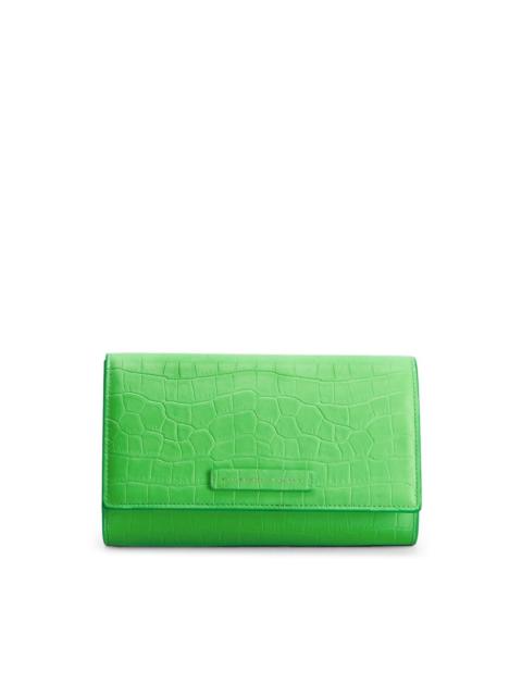 Giuseppe Zanotti embossed-crocodile clutch bag