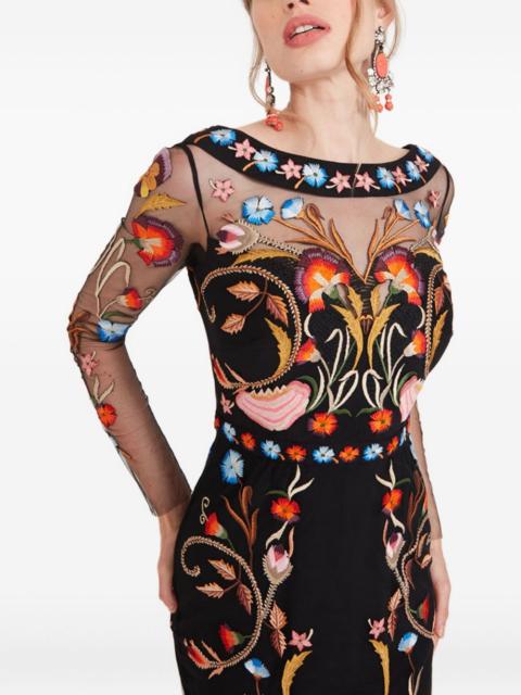 Temperley London floral-embroidered dress