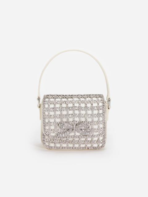 self-portrait Champagne Crystal Micro Bag