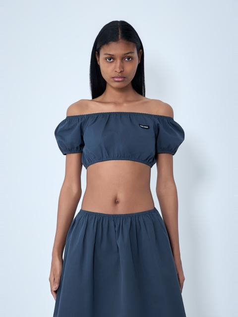 Miu Miu Off-Shoulder Crop Top