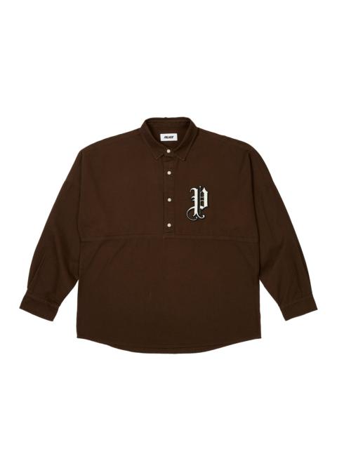 PALACE OLD ENGLISH OVERSHIRT NICE BROWN