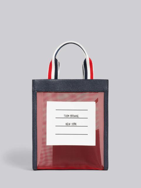 Thom Browne Multicolor Fun-Mix Mesh Paper Handle Stripe Handle Small Tote