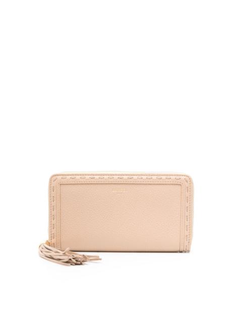 LANCEL zip-up leather wallet