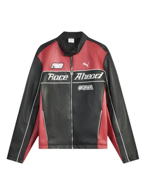 PUMA PUMA Race Ahead Bomber Jacket 'Black Red' 636031-01