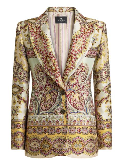 Etro Paisley Print Jacquard Blazer