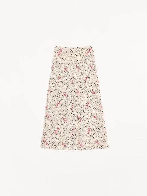 Valentino PLUSDEPOIS BUBBLE PRINT CREPE DE CHINE SKIRT