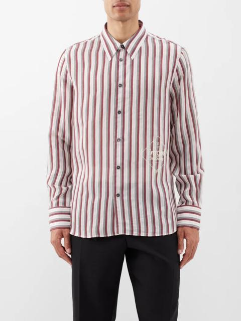Langston striped-twill shirt