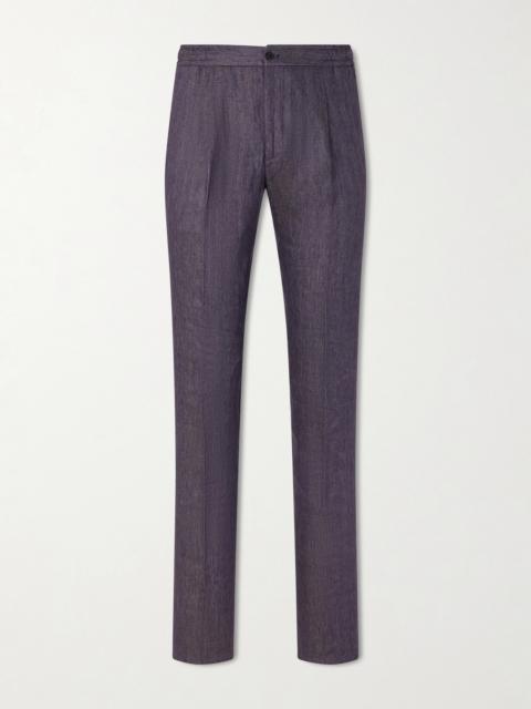 RUBINACCI Straight-Leg Linen Trousers