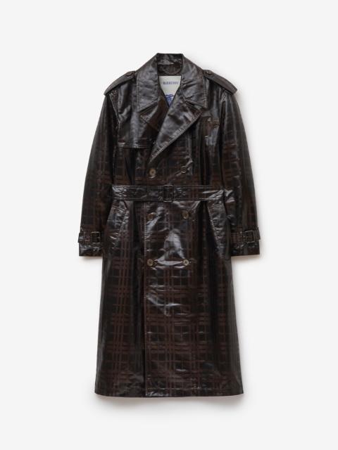 Burberry Long Check Hoxton Trench Coat