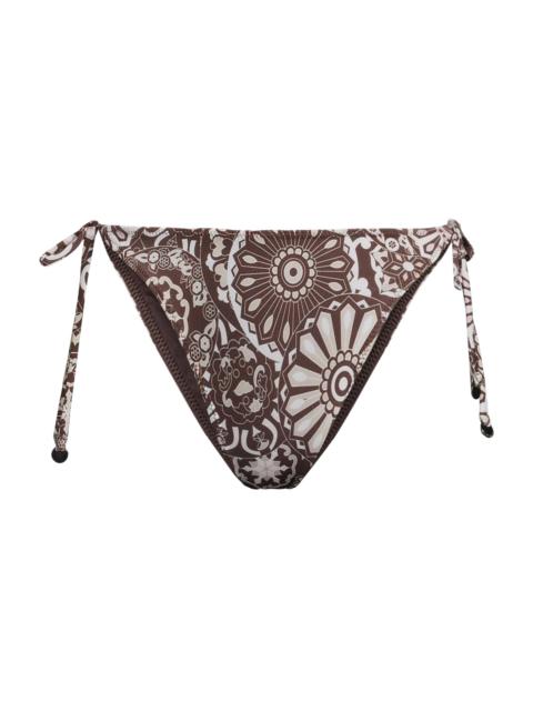 RAMY BROOK Women's Benni Printed Bikini Bottom - Beach Brown Combo