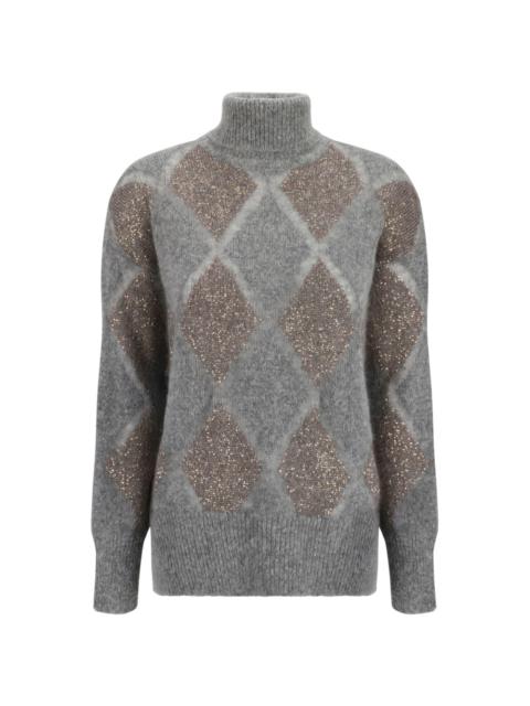 sequin-embellished jumper