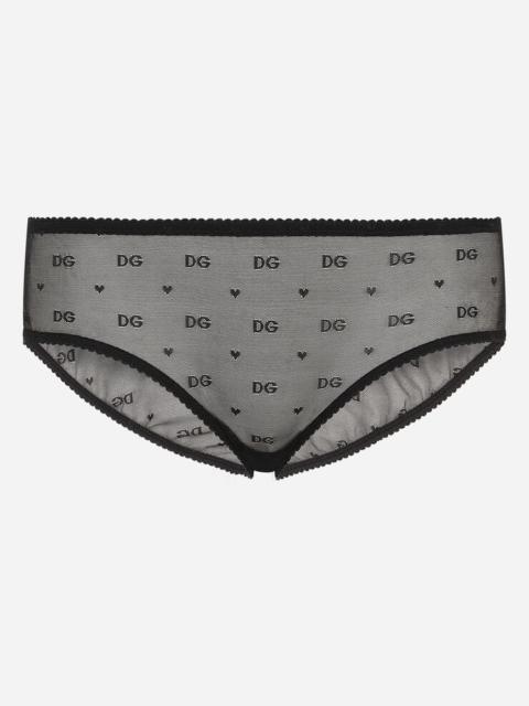 Jacquard tulle briefs