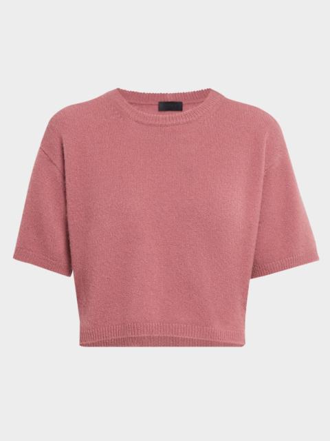 LAPOINTE Cashmere Short-Sleeve Sweater