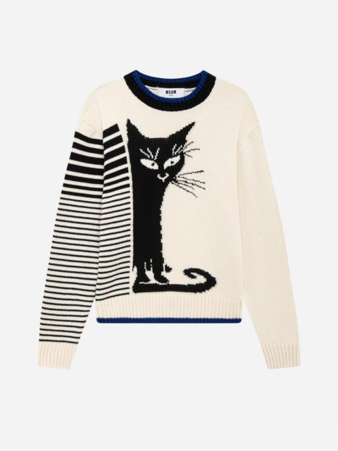 MSGM Sweater with jacquard pattern