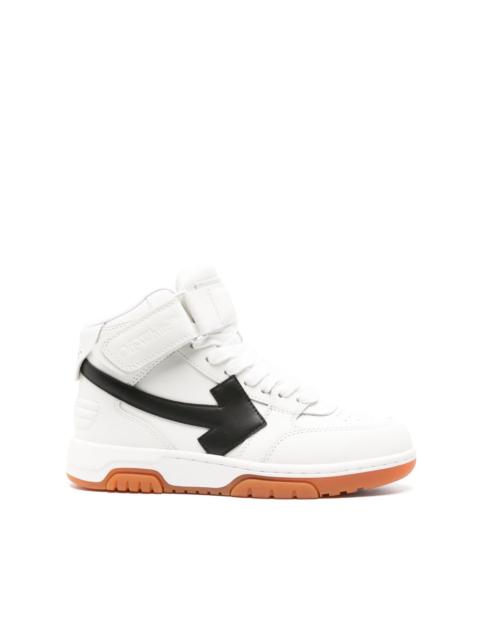 Off-White logo-patch leather sneakers