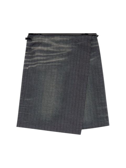 Diesel O-Kessy pinstripe-pattern wrap skirt