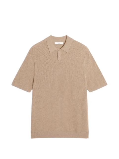 Maison Kitsuné texture polo shirt