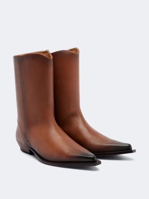 Calvin Klein Collection Cheer leather mid-calf boots