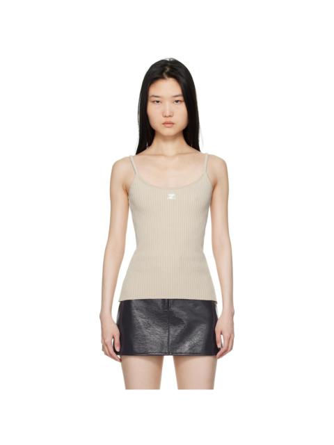 Beige Reedition Knit Tank Top