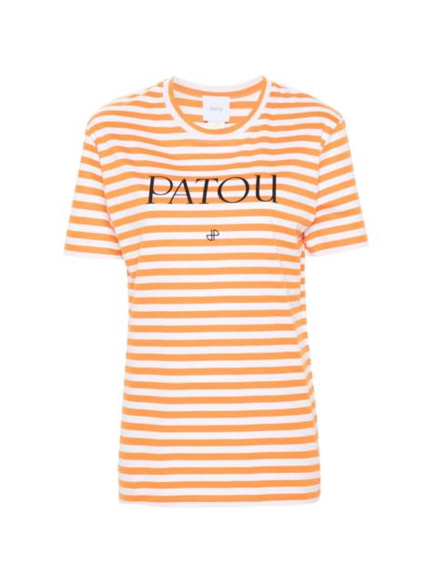 logo-print striped T-shirt