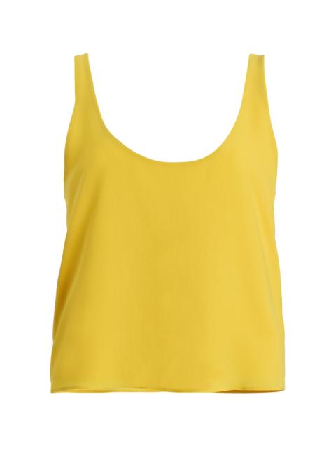 LESET Ari Crepe Scoop Tank Top yellow