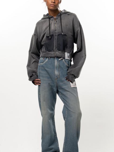 Maison MIHARAYASUHIRO Sun Faded Like Cropped Zip-up Hoodie