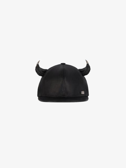 Givenchy CAP IN LEATHER WITH HORNS