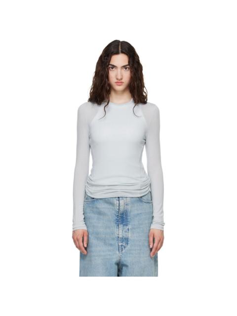 Tonywack Blue Crewneck Long Sleeve T-shirt