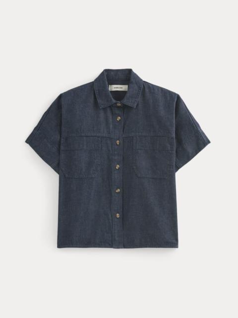 EVERLANE CROPPED BOXY DENIM SHIRT