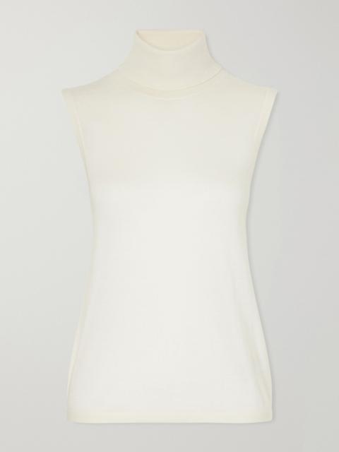 LISA YANG Marelyn cashmere knitted turtleneck top Ivory
