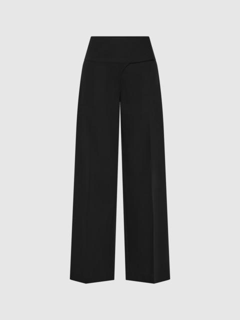 ST. AGNI Wool Wide Waistband Pants - Black