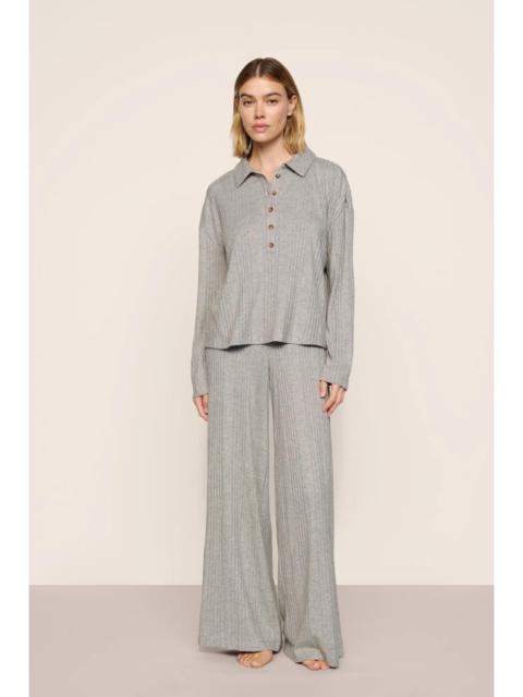 eberjey Variegated Rib Wide Leg Pant