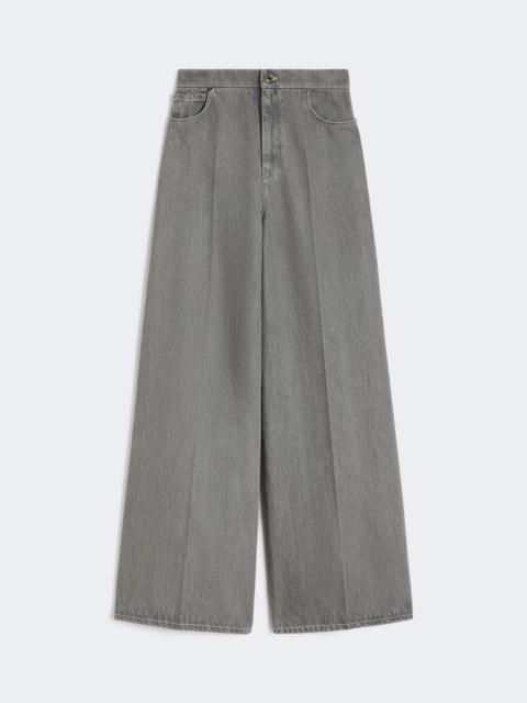 Max Mara NATALE Denim wide-leg trousers - BLACK