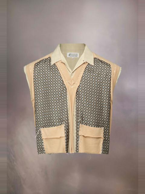 Maison Margiela Spliced irregular stripe shirt