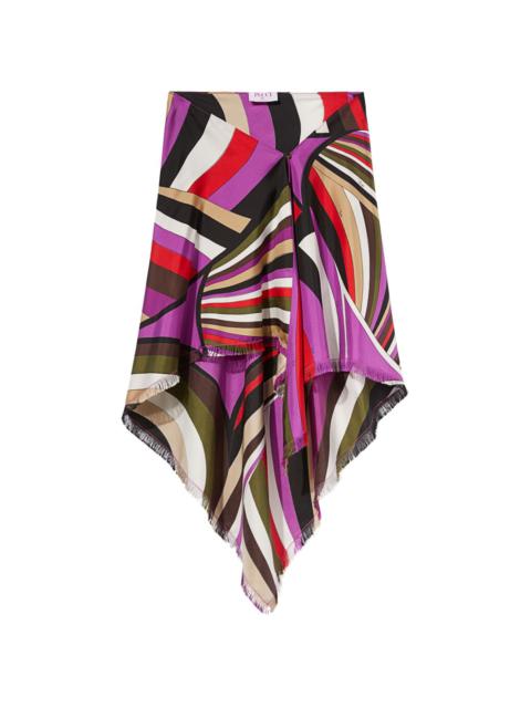 PUCCI Iride-print silk skirt