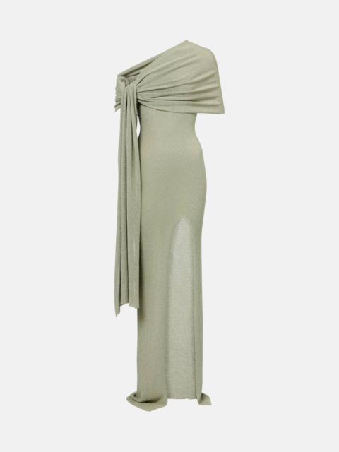 AYA MUSE Draped one-shoulder maxi dress
