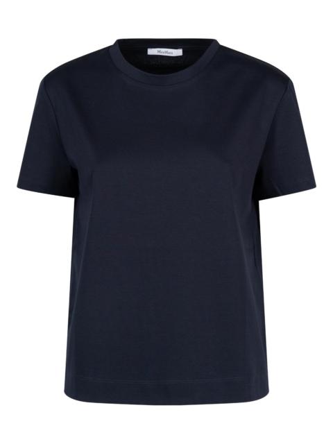 Max Mara COTTON T-SHIRT WITH EMBROIDERED LOGO ON THE BACK