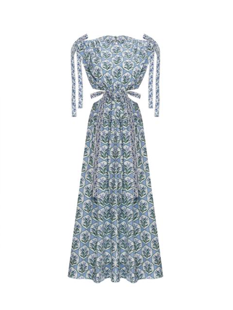 Agua by Agua Bendita Guaguanco Chan Chan Celeste Midi Dress